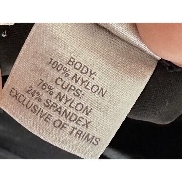 Victorias Secret Black Slip Lace Trim Cup Size Large - Picture 4 of 5